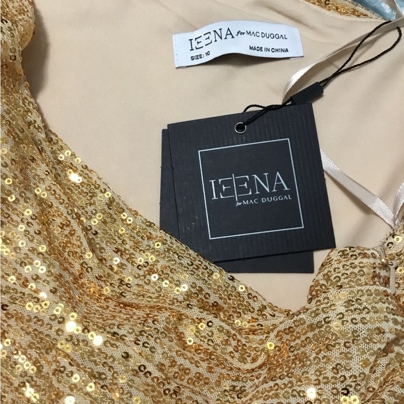 Gold One-Shoulder Sequin Dress - Picture 5 of 6